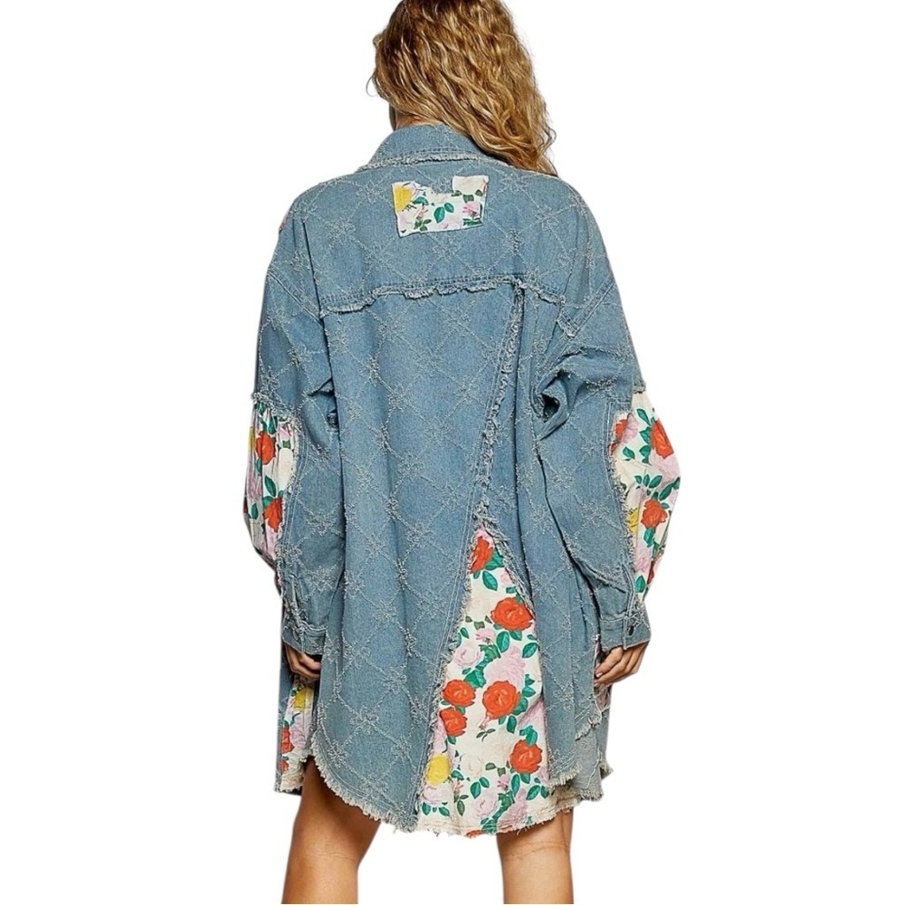 POL Blue Floral and Jean Duster - Picture 4 of 4